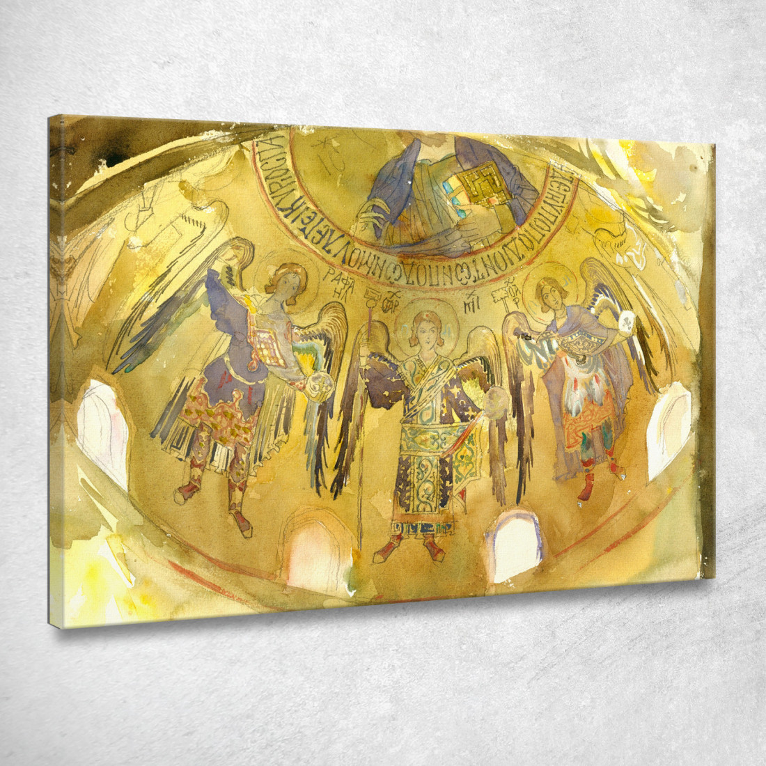 Angeli Mosaico Cappella Palatina Palermo John Singer Sargent jss16 quadro stampato su tela Angeli Mosaico Cappella Palatina Palermo John Singer Sargent jss16 quadro stampato su tela