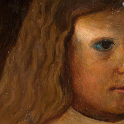 Testa Di Una Bambina Con Capelli Sciolti Tadeusz Makowski tmk78 quadro stampato su tela
