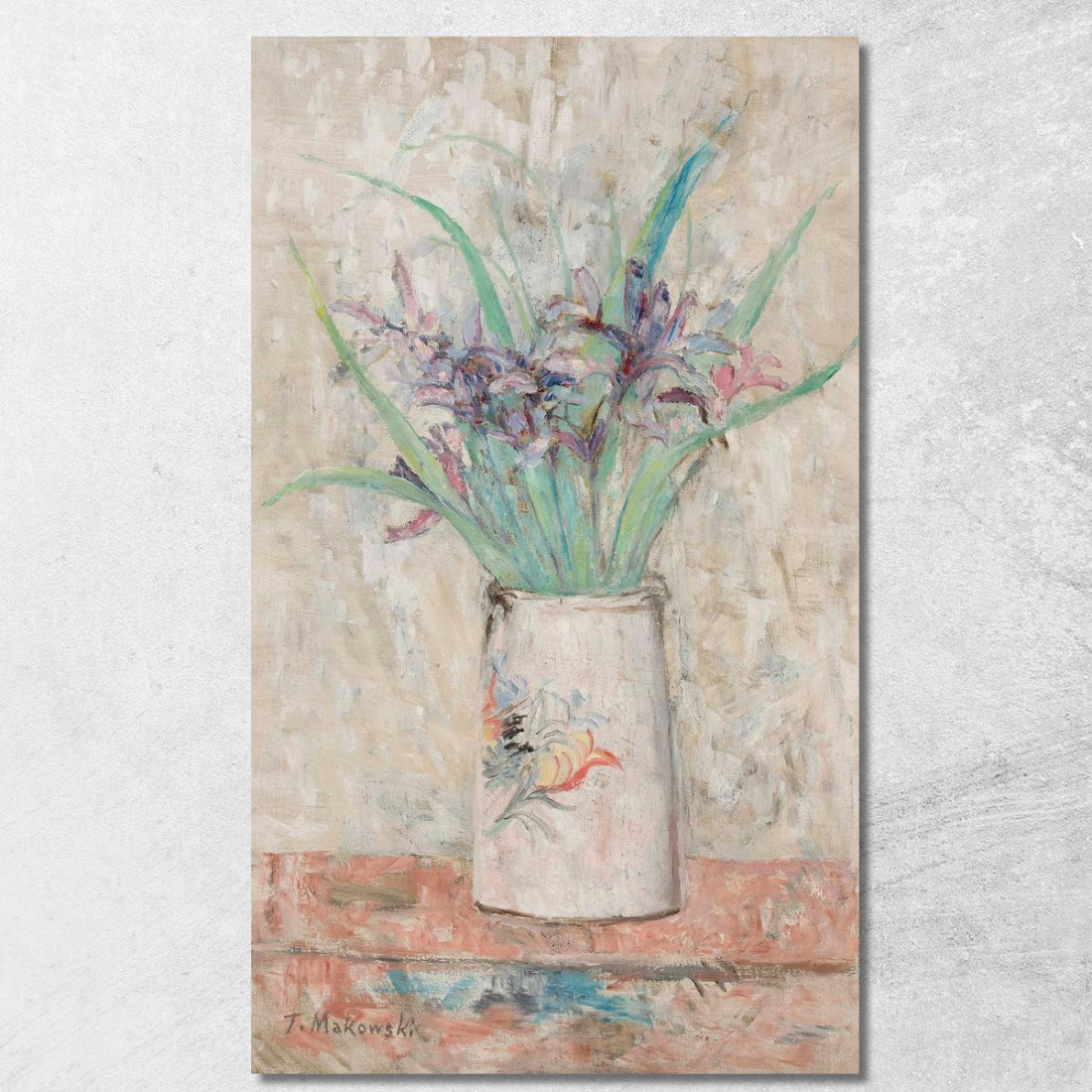 Iris In Un Vaso Bianco Tadeusz Makowski tmk86 quadro stampato su tela Iris In Un Vaso Bianco Tadeusz Makowski tmk86 quadro stampato su tela