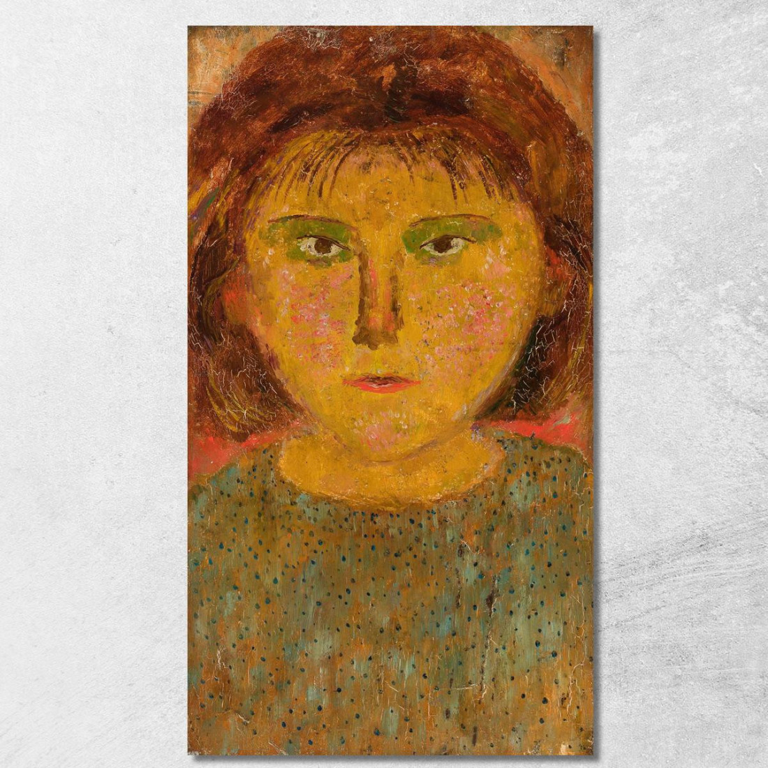 Bambina Con La Frangetta Tadeusz Makowski tmk106 quadro stampato su tela