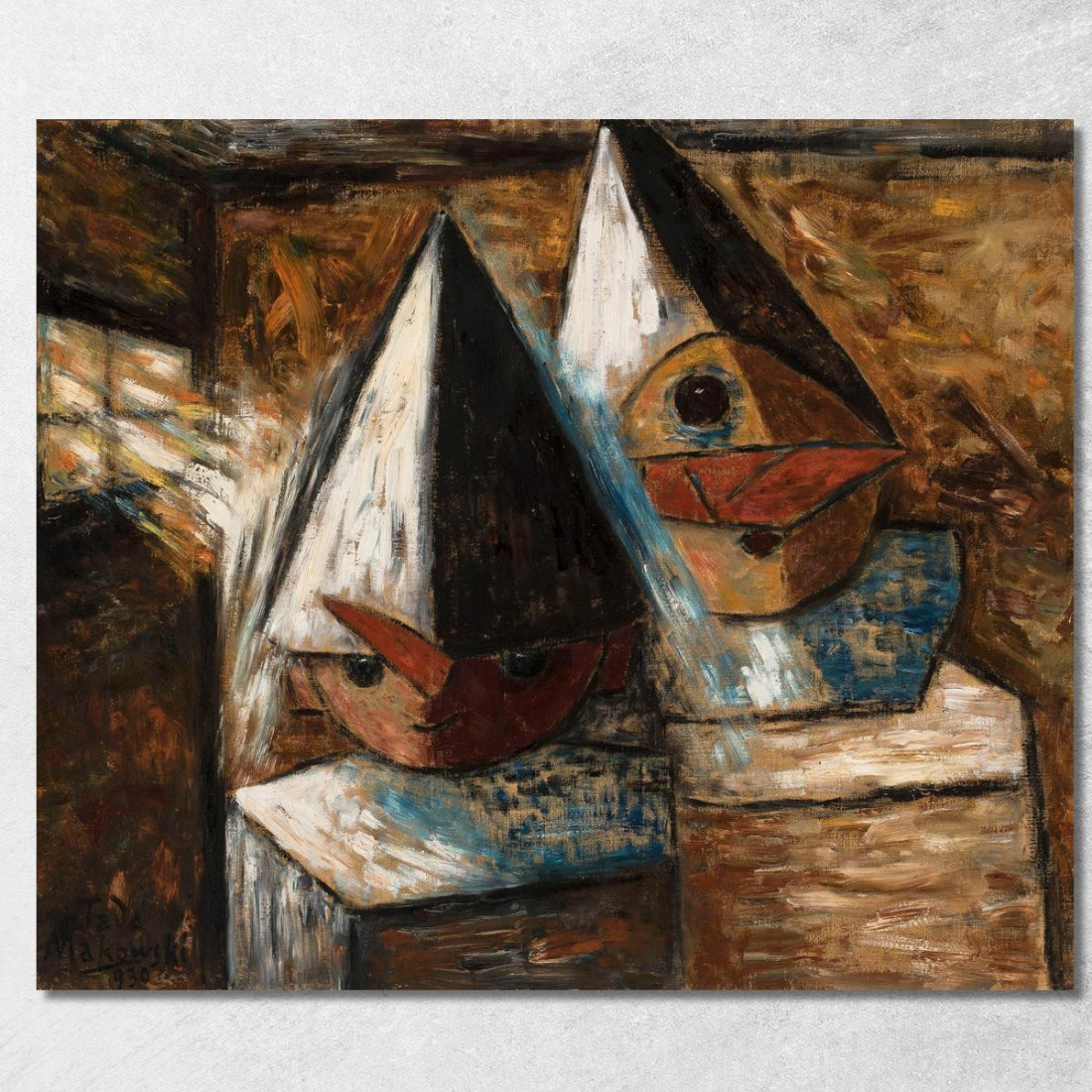 Piccoli Pierrot Tadeusz Makowski tmk113 quadro stampato su tela Piccoli Pierrot Tadeusz Makowski tmk113 quadro stampato su tela