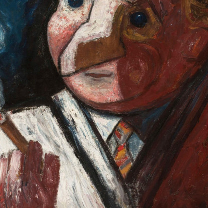 Uomo Con Un Sigaro Stéphane Manier Tadeusz Makowski tmk114 quadro stampato su tela