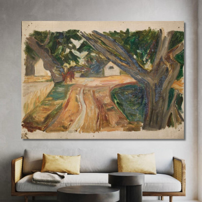 Alberi Lungo La Strada Tadeusz Makowski tmk159 quadro stampato su tela