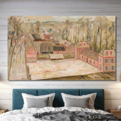 Vista Di Una Piccola Città Tadeusz Makowski tmk194 quadro stampato su tela