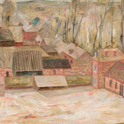 Vista Di Una Piccola Città Tadeusz Makowski tmk194 quadro stampato su tela