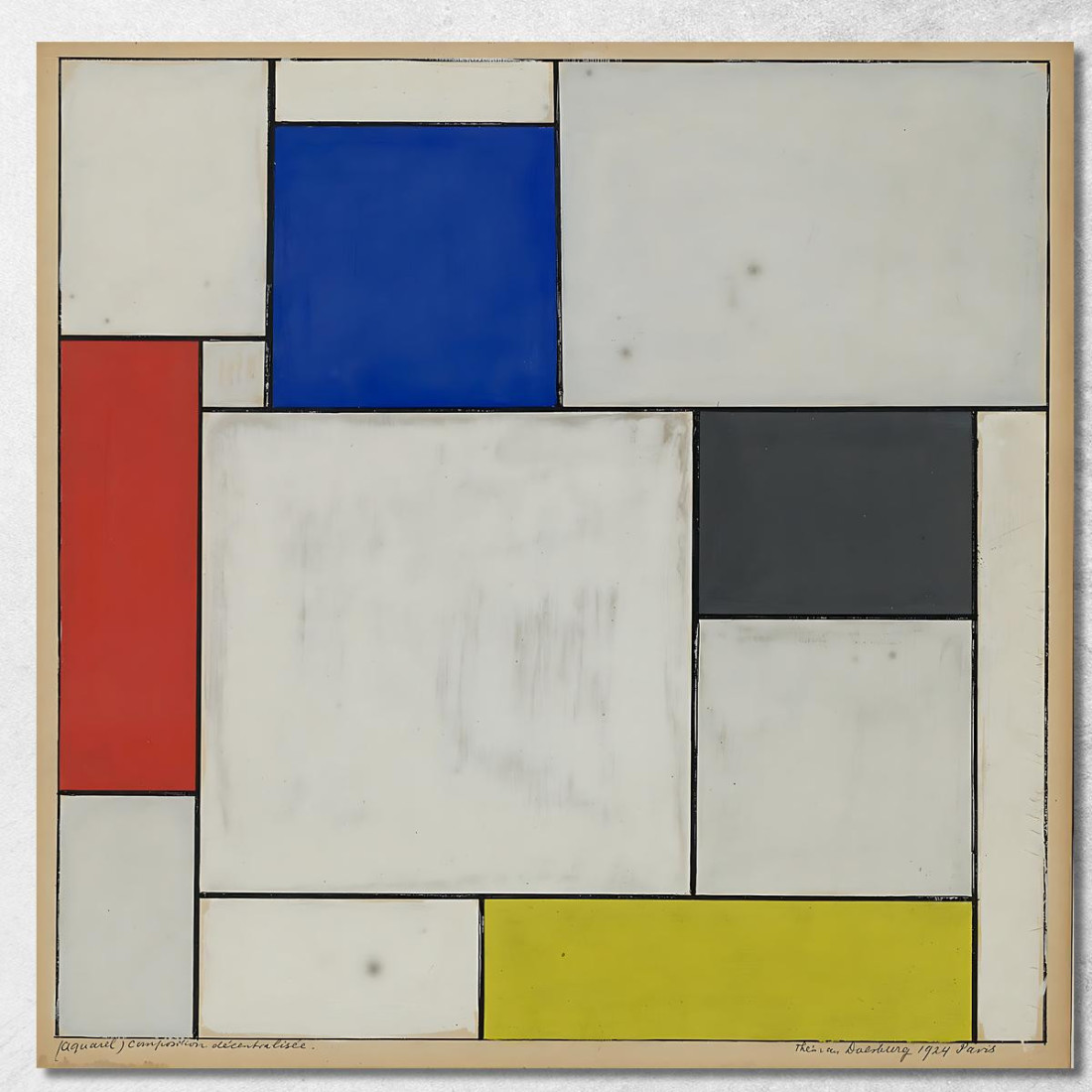 Composizione Xxii Theo van Doesburg tvd1 quadro stampato su tela Composizione Xxii Theo van Doesburg tvd1 quadro stampato su tela
