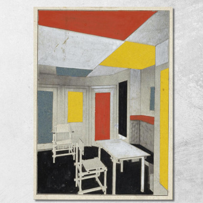 Soluzione Di Colore Theo van Doesburg tvd3 quadro stampato su tela