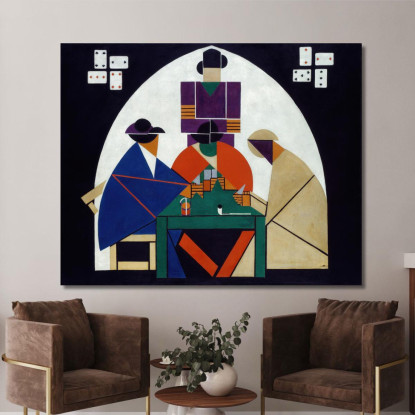 I Giocatori Di Carte Theo van Doesburg tvd22 quadro stampato su tela