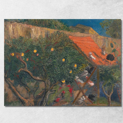 Nel Giardino Boris Grigoriev bgr4 quadro stampato su tela