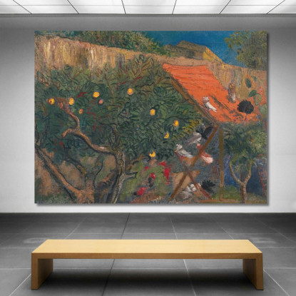 Nel Giardino Boris Grigoriev bgr4 quadro stampato su tela