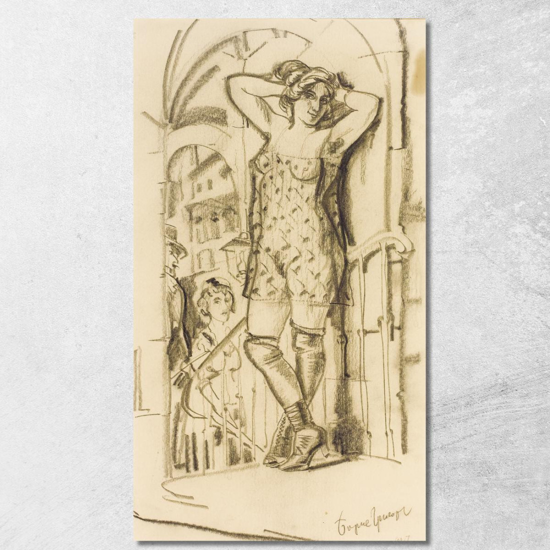Prostituta Sulla Soglia Boris Grigoriev bgr12 quadro stampato su tela Prostituta Sulla Soglia Boris Grigoriev bgr12 quadro stampato su tela