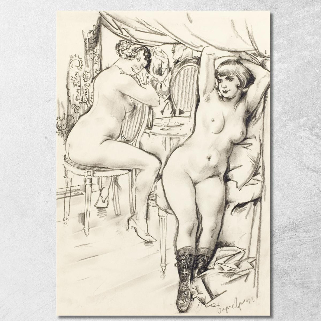 Prostitute Boris Grigoriev bgr13 quadro stampato su tela Prostitute Boris Grigoriev bgr13 quadro stampato su tela