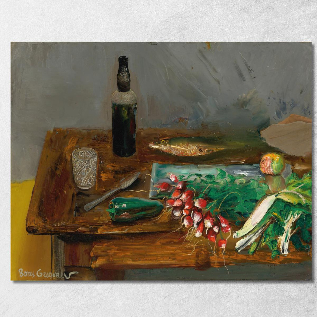 Natura Morta Con Ravanelli Boris Grigoriev bgr19 quadro stampato su tela