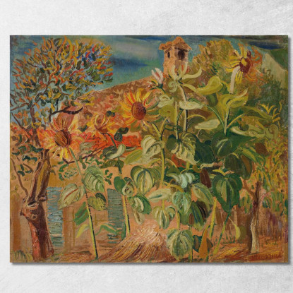 Girasoli Boris Grigoriev bgr21 quadro stampato su tela