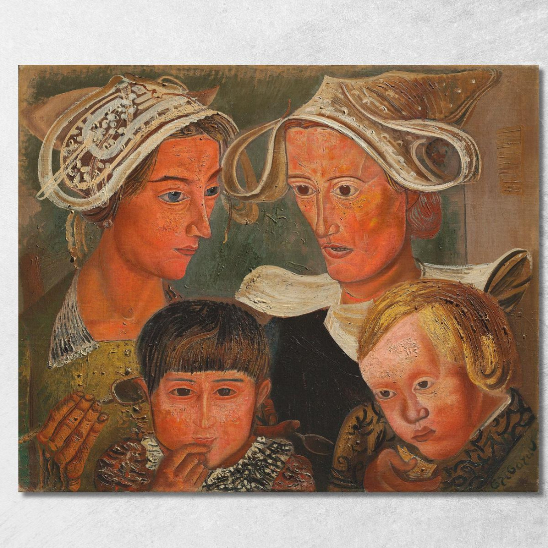 Due Madri Boris Grigoriev bgr24 quadro stampato su tela Due Madri Boris Grigoriev bgr24 quadro stampato su tela