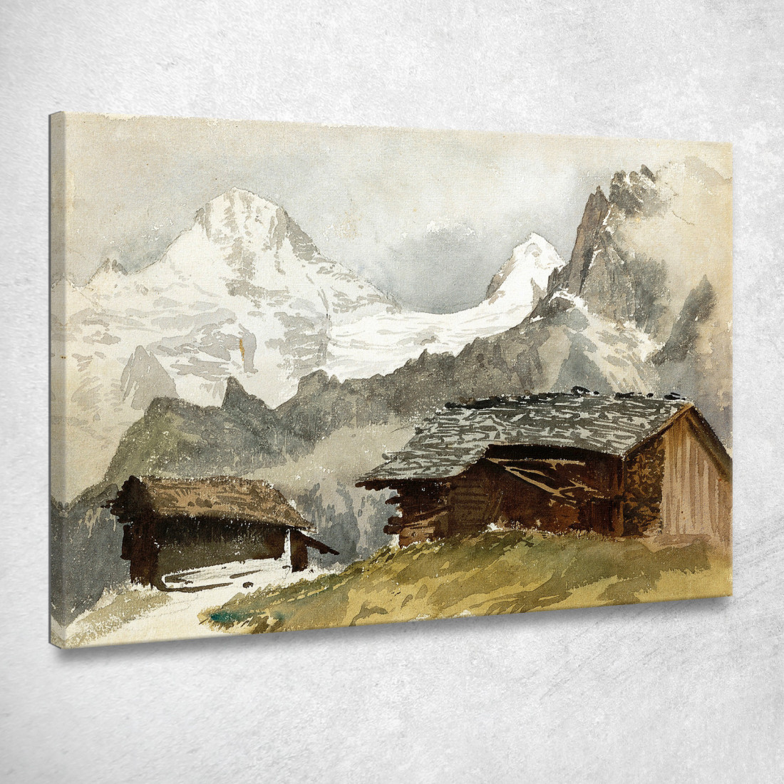 Chalet Breithorn Mürren John Singer Sargent jss42 quadro stampato su tela Chalet Breithorn Mürren John Singer Sargent jss42 quadro stampato su tela