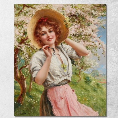 Primavera Emile Vernon evr11 quadro stampato su tela