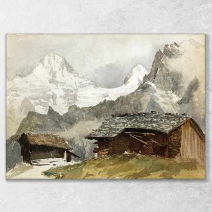 Chalet Breithorn Mürren John Singer Sargent jss42 quadro stampato su tela