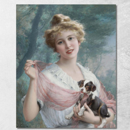 Il Cucciolo Dispettoso Emile Vernon evr15 quadro stampato su tela