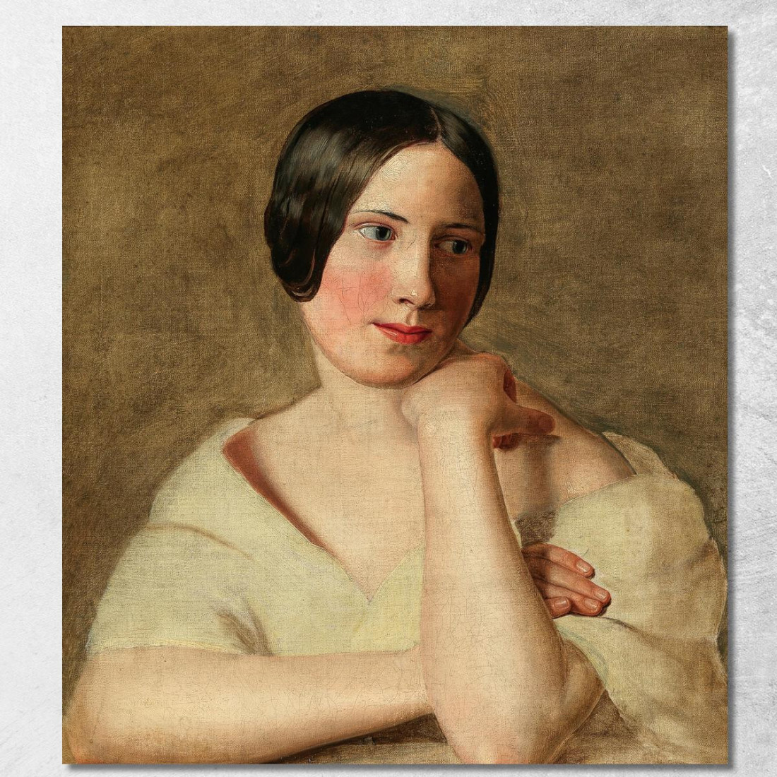 Una Ragazza Con Le Braccia Appoggiate Ferdinand Georg Waldmüller fgw1 quadro stampato su tela Una Ragazza Con Le Braccia Appoggiate Ferdinand Georg Waldmüller fgw1 quadro stampato su tela