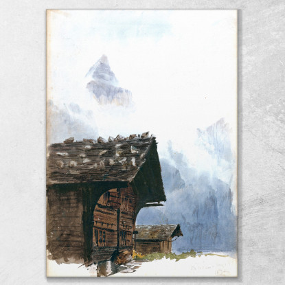 Chalet Mürren John Singer Sargent jss43 quadro stampato su tela