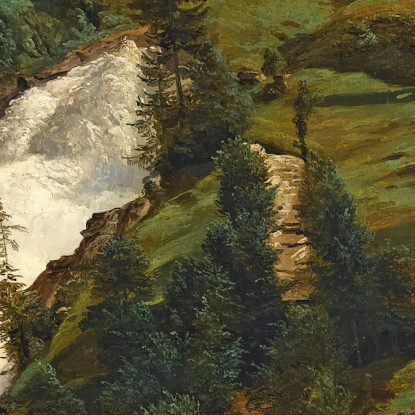 Wildbad Gastein Le Cascate Di Wildbad Gastein Ferdinand Georg Waldmüller fgw10 quadro stampato su tela