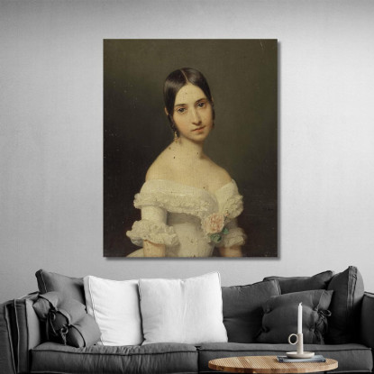Ritratto Di Una Ragazza Ferdinand Georg Waldmüller fgw14 quadro stampato su tela