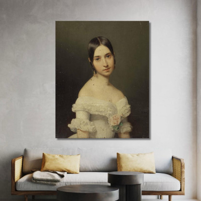 Ritratto Di Una Ragazza Ferdinand Georg Waldmüller fgw14 quadro stampato su tela