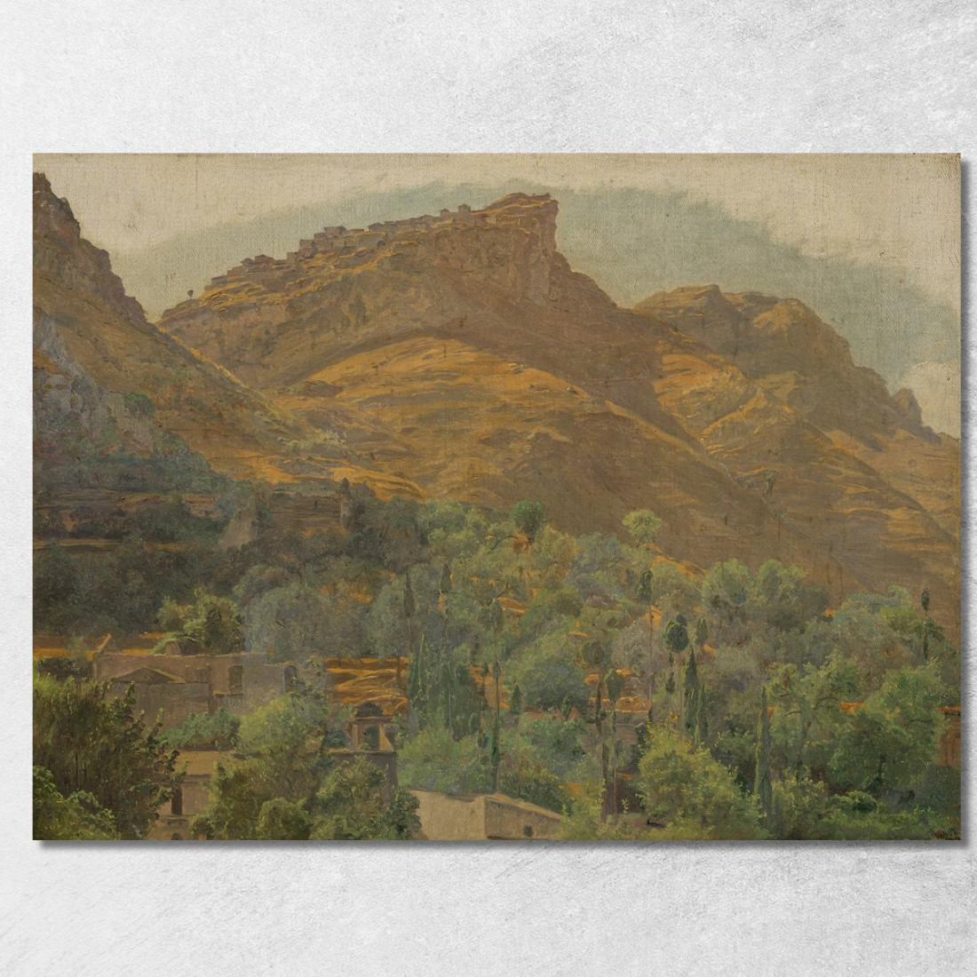 Veduta Della Città Di Mola Presso Taormina Ferdinand Georg Waldmüller fgw16 quadro stampato su tela Veduta Della Città Di Mola Presso Taormina Ferdinand Georg Waldmüller fgw16 quadro stampato su tela