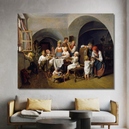 Mattina Di Natale Ferdinand Georg Waldmüller fgw20 quadro stampato su tela
