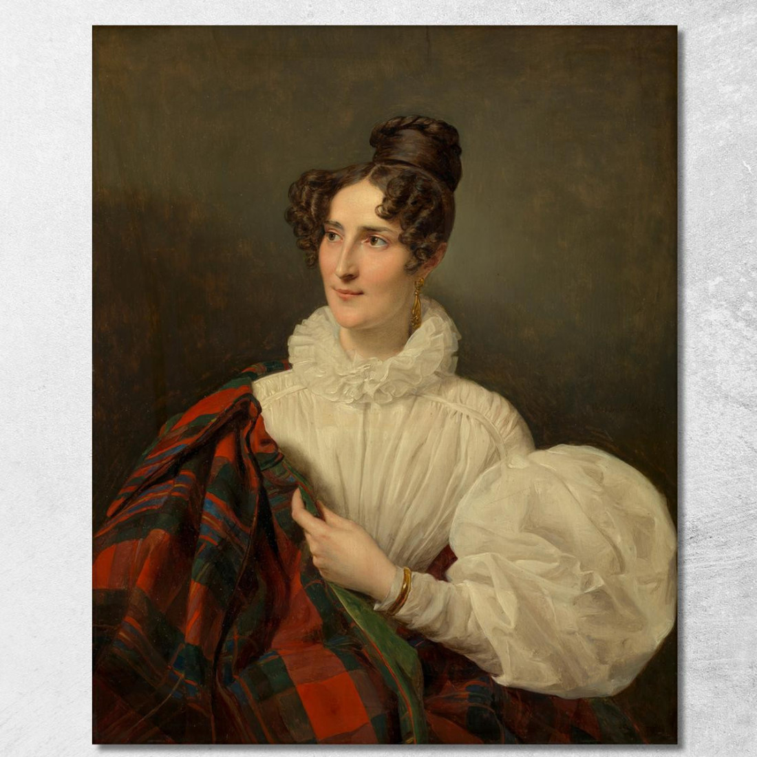 Dama In Abito Bianco Ferdinand Georg Waldmüller fgw24 quadro stampato su tela Dama In Abito Bianco Ferdinand Georg Waldmüller fgw24 quadro stampato su tela