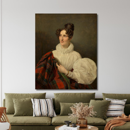 Dama In Abito Bianco Ferdinand Georg Waldmüller fgw24 quadro stampato su tela