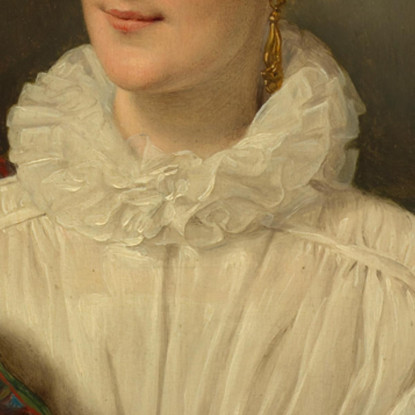 Dama In Abito Bianco Ferdinand Georg Waldmüller fgw24 quadro stampato su tela