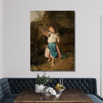 La Ragazza Delle Violette Ferdinand Georg Waldmüller fgw27 quadro stampato su tela