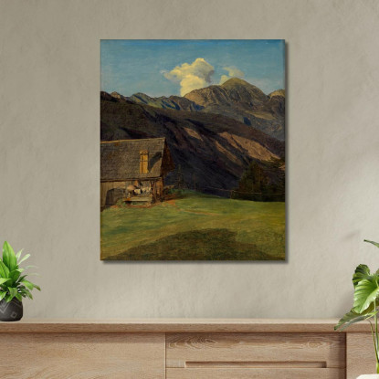 La Baita Alpina Sull'Hoisenrad Presso Ischl Ferdinand Georg Waldmüller fgw36 quadro stampato su tela