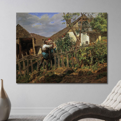 I Vicini Ferdinand Georg Waldmüller fgw40 quadro stampato su tela