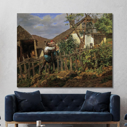 I Vicini Ferdinand Georg Waldmüller fgw40 quadro stampato su tela