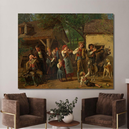 Il Pignoramento Ferdinand Georg Waldmüller fgw41 quadro stampato su tela