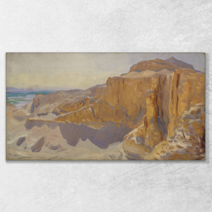 Scogliere A Deir El Bahri Egitto John Singer Sargent jss48 quadro stampato su tela