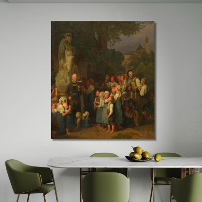 La Venerazione Di San Giovanni Ferdinand Georg Waldmüller fgw48 quadro stampato su tela