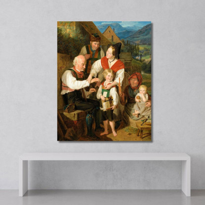 Diligenza Ricompensata Ferdinand Georg Waldmüller fgw49 quadro stampato su tela