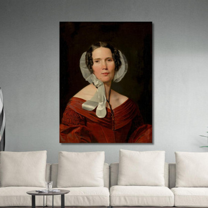 Signora Von Bartsch Ferdinand Georg Waldmüller fgw58 quadro stampato su tela