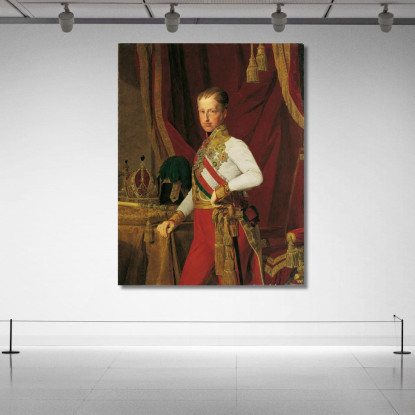 Imperatore Ferdinando I D'Austria Ferdinand Georg Waldmüller fgw74 quadro stampato su tela