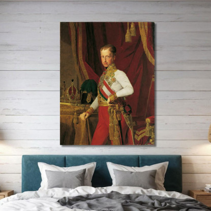 Imperatore Ferdinando I D'Austria Ferdinand Georg Waldmüller fgw74 quadro stampato su tela