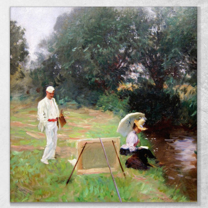Dennis Miller Pittura Del Bunker A Calcot John Singer Sargent jss52 quadro stampato su tela