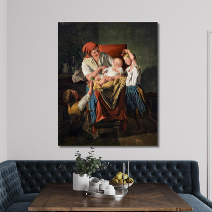 Fortuna Materna Ferdinand Georg Waldmüller fgw81 quadro stampato su tela