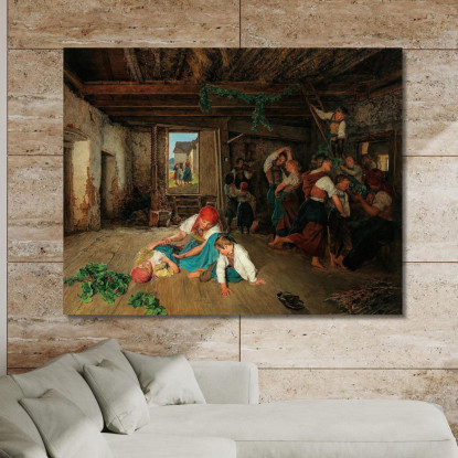 Preparativi Per La Celebrazione Della Vendemmia Ferdinand Georg Waldmüller fgw92 quadro stampato su tela