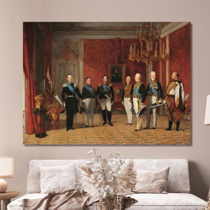 Accoglienza Del Granduca Alessandro Nikolaevič Da Parte Del Principe Metternich Nella Hofburg Di Vienna Nel 1839 Ferdinand Geor