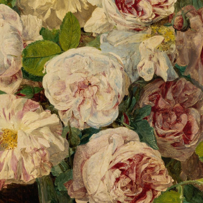 Mazzo Di Rose Alla Finestra Ferdinand Georg Waldmüller fgw96 quadro stampato su tela