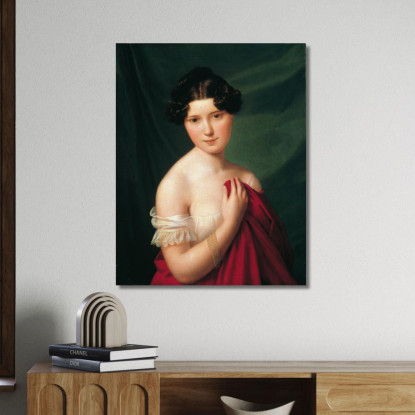 L'Attrice Di Corte Sophie Müller Ferdinand Georg Waldmüller fgw111 quadro stampato su tela